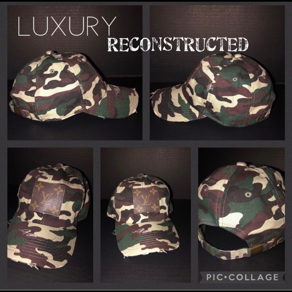 LV authentic patch upcycled vintage hat …brand new